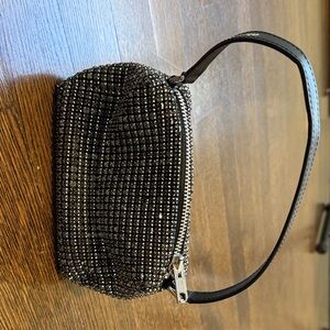 Alexander Wang medium heiress rhinestone mesh pouch